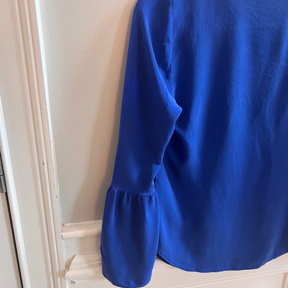 J.Crew 100% Silk Blouse | Royal Blue | Size 8 - Picture 5 of 5
